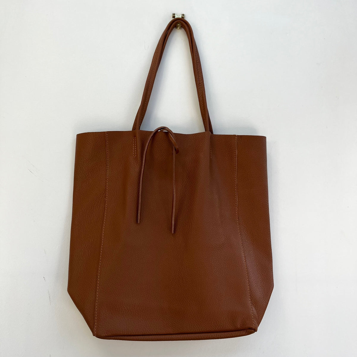 Tan leather tote discount bag