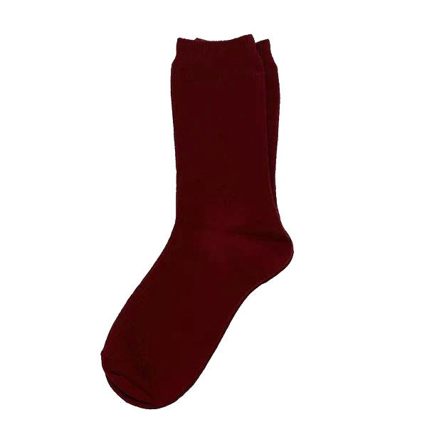 burgundy Merino Blend Socks - Barcelona by Sixton London