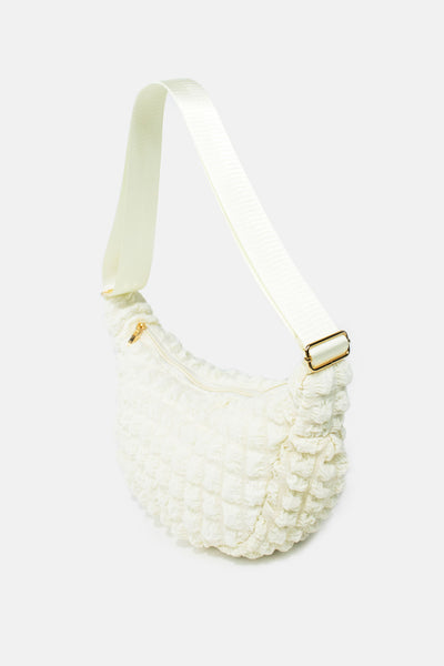 Kind Bag Cream Recycled Fabric Crossbody 