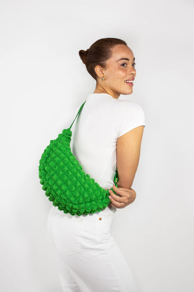 Kind Bag Green Crossbody Bag on model