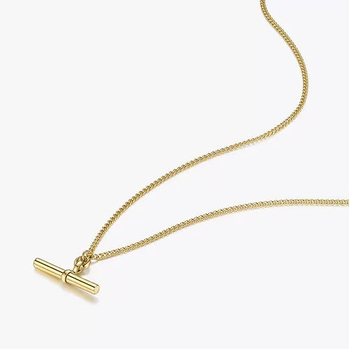 Gold T-Bar Waterproof Necklace from MisGraceful