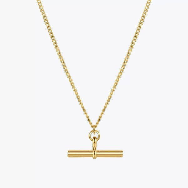 Gold T-Bar Waterproof Necklace from MisGraceful