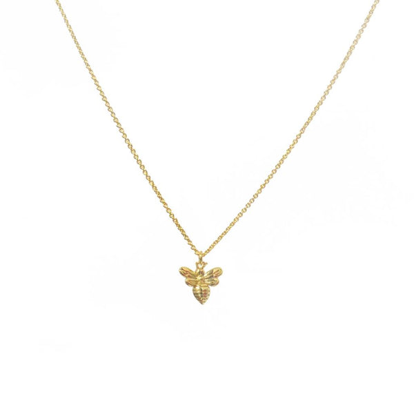 Little Bee Necklace in Satin Gold (20ct gold plate)