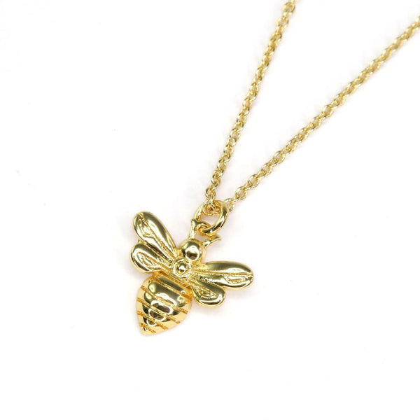 Little Bee Necklace in Satin Gold (20ct gold plate)