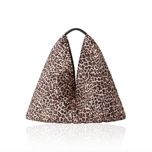 Mini Leopard Print Slouch Bag