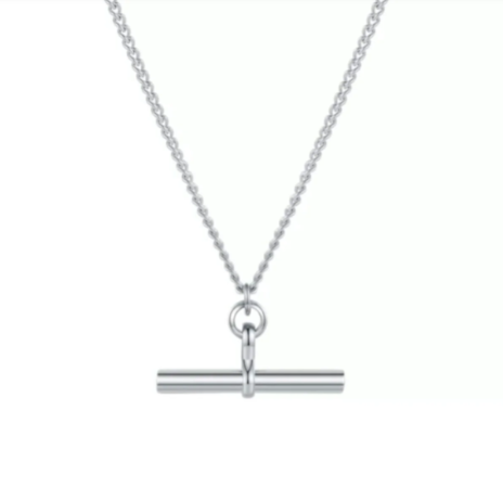 Silver T-Bar Necklace