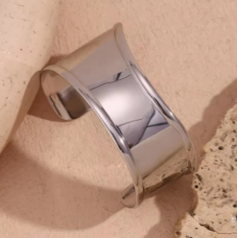 Silver Wave Cuff by Misgraceful