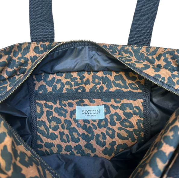 Leopard Print Cotton Large Tote from Sixton London