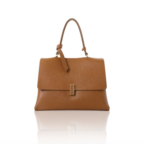 Tan Leather Medium Crossbody Tote