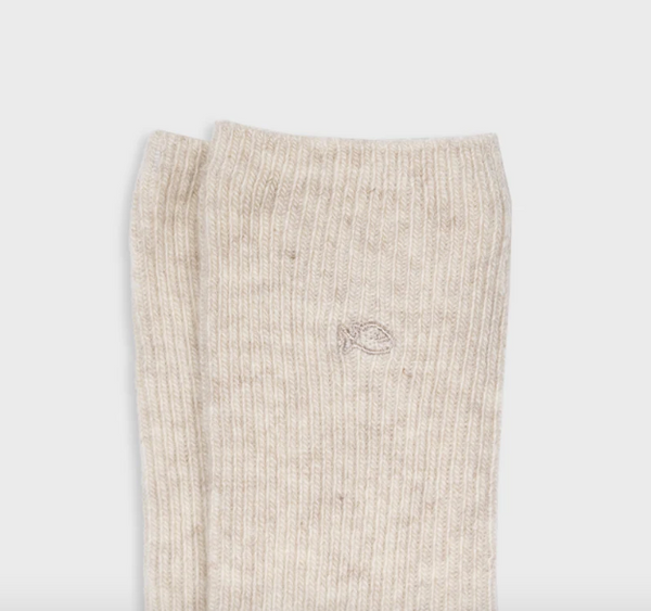 Cream Wool with Angora Socks - Billy Belt