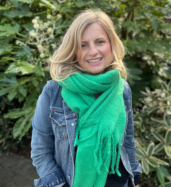 Apple Green Soft Blanket Scarf