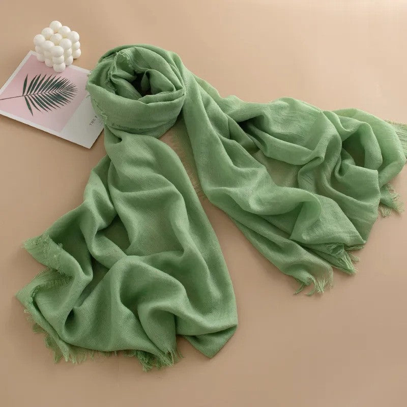 Apple Green Plain Scarf