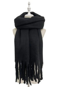 Black Soft Blanket Scarf