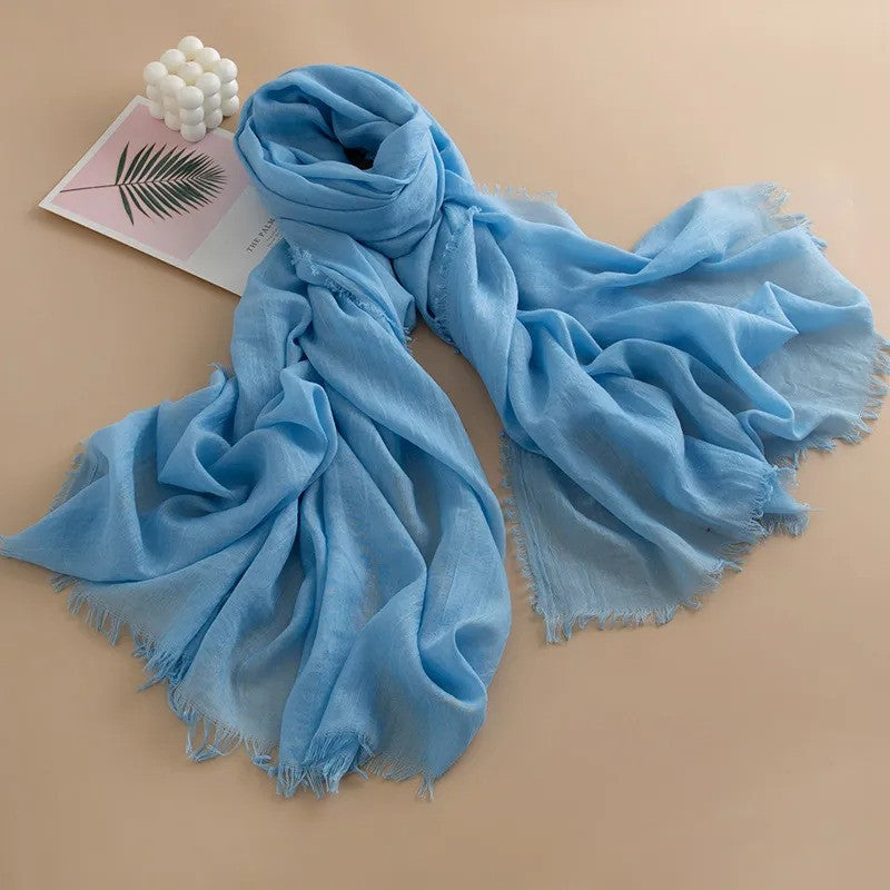 Cornflower Blue Plain Scarf