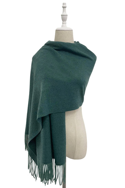 forest green Plain Wool Scarf