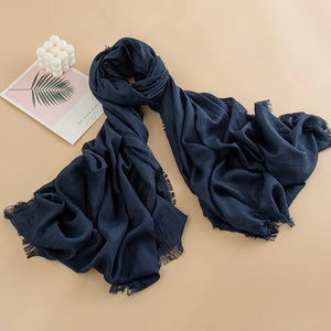 French Navy Plain Scarf