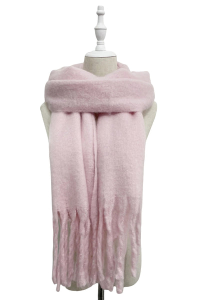 Pale Pink Soft Blanket Scarf