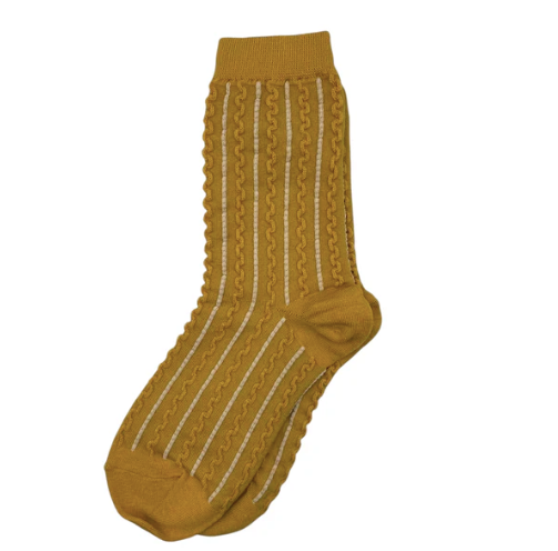 Sunshine Yellow Ruffle Socks - Lyon by Sixton London