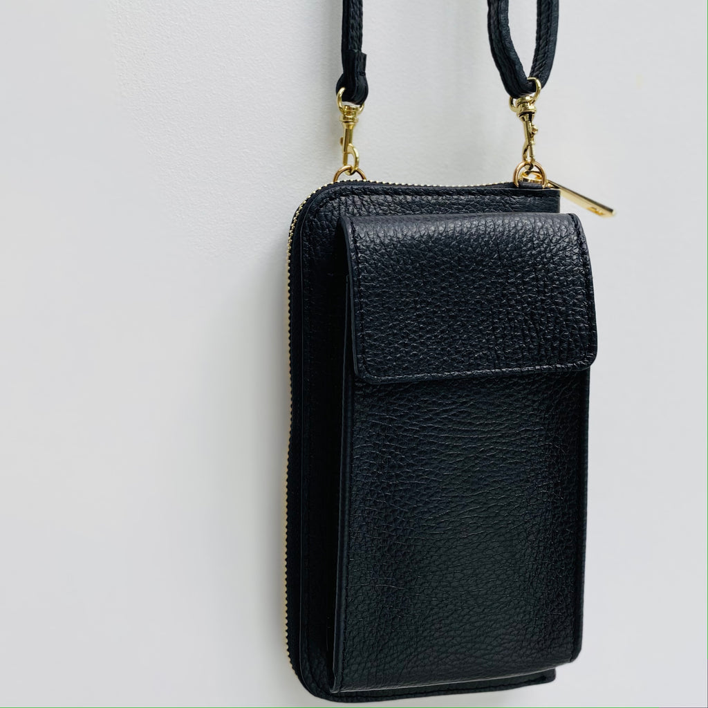Vivienne Westwood grain leather phone bag crossbody phone holder Black ORB  Logo | eBay