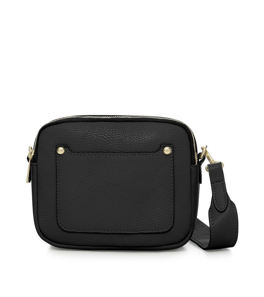 Black camera crossbody bag sale