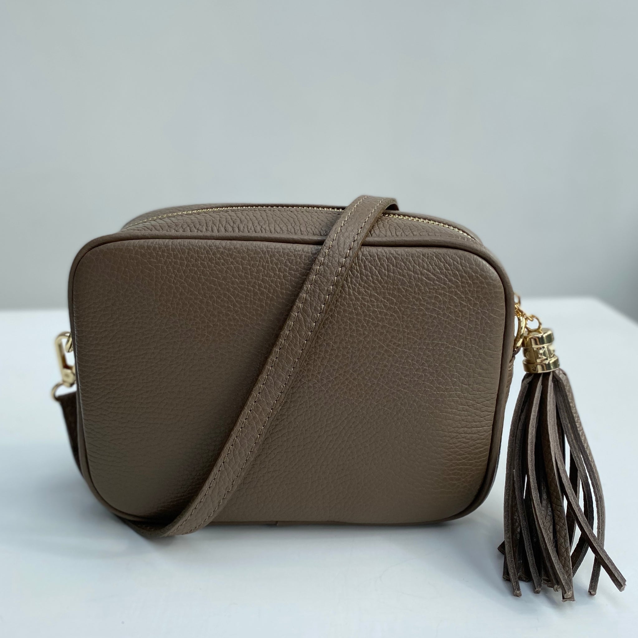 Italian Convertible Light Taupe hotsell Leather Tassel Crossbody Bag SALE