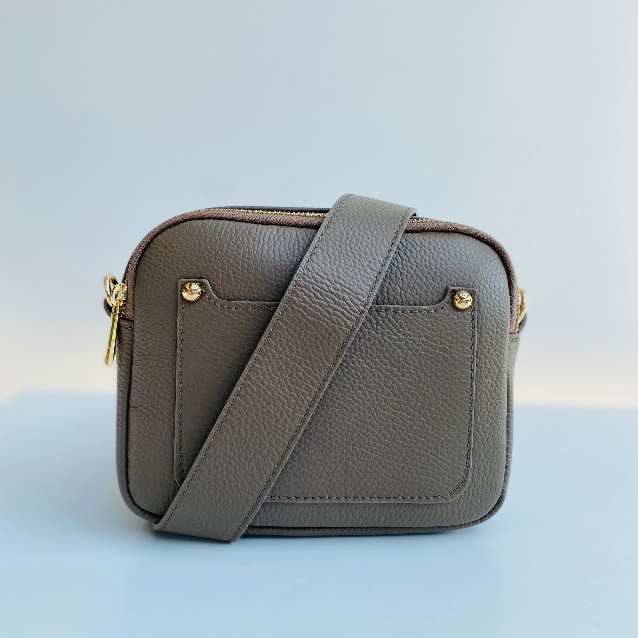 Coco: Tan Leather & Stripe – Tan Crossbody Bag | Sole Bliss