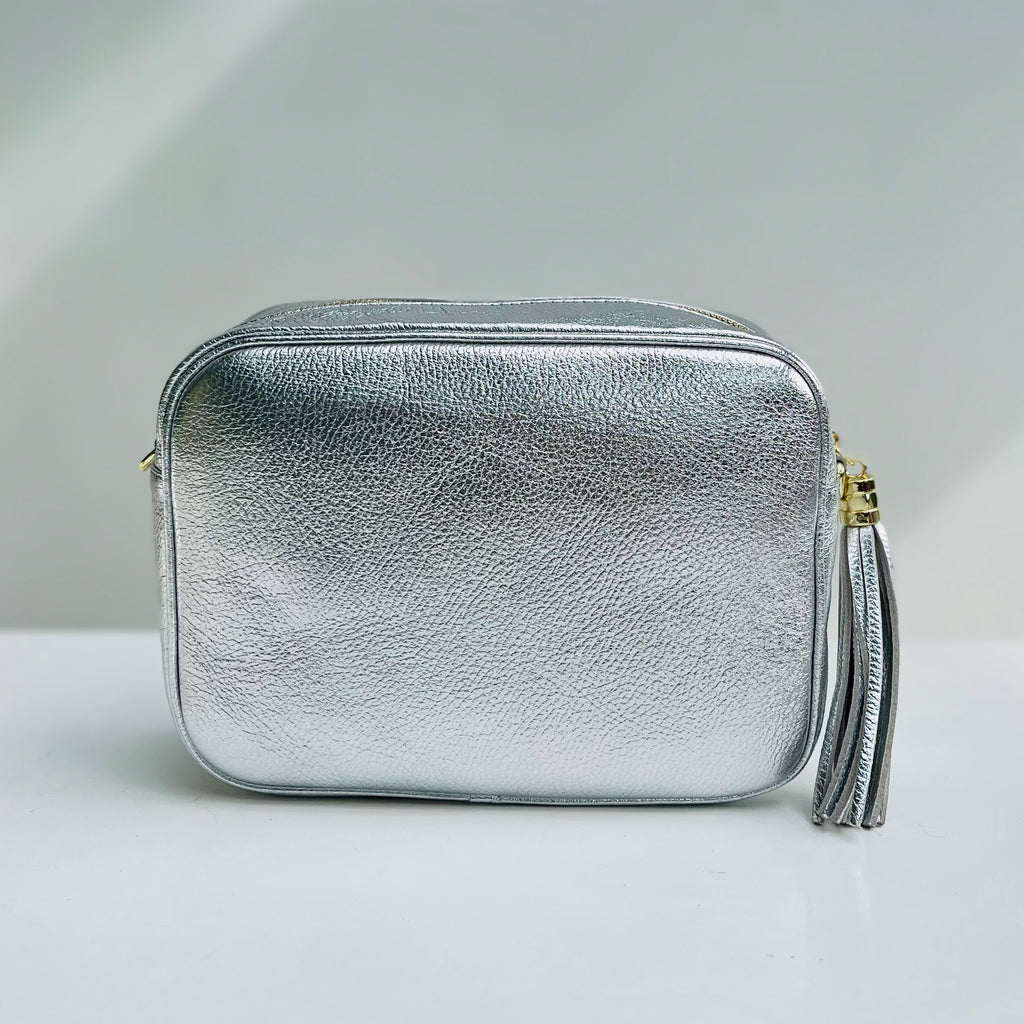 Silver Leather Bag